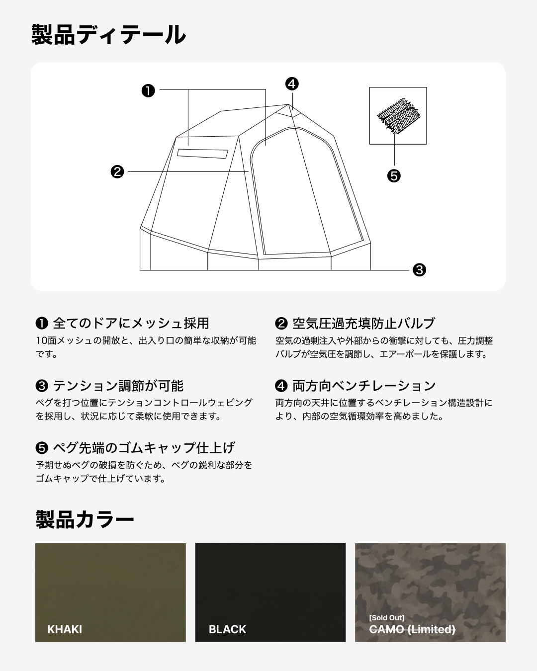 イージバンカーエアテント（5.6x4.5M正方形大型シェルター、エアポンプ